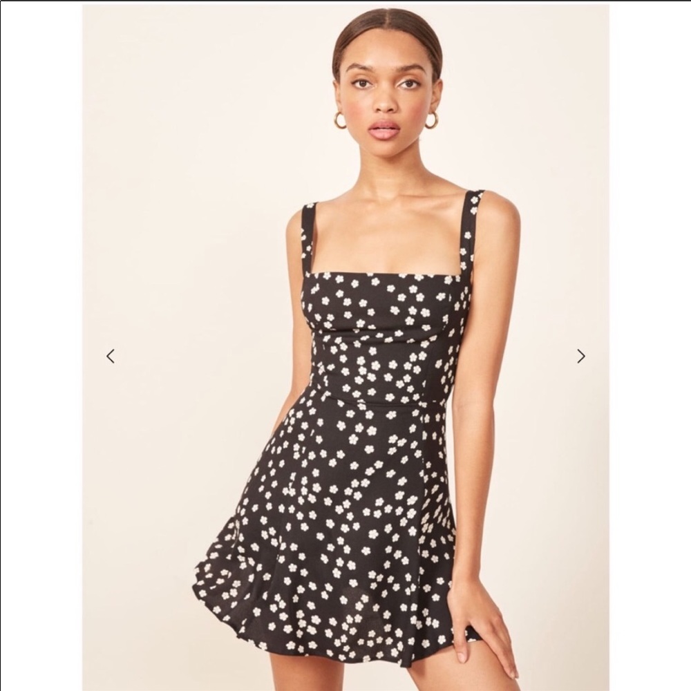 NWT Reformation Abby Dress in B/W pattern